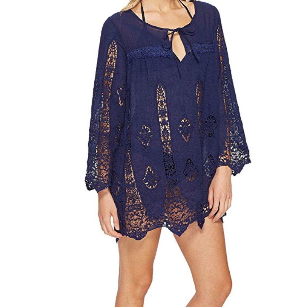 NWT Nanette Lepore crochet tunic coverup